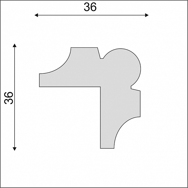 Молдинг угловой МУ8